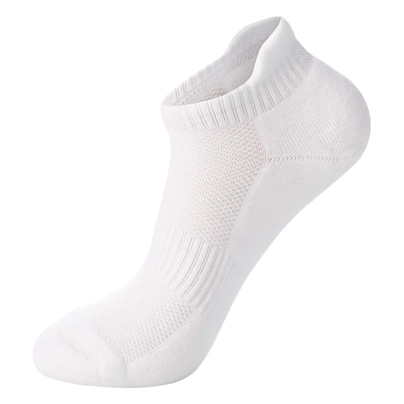 Cross-border Explosions Running Socks Men's Sports Socks Sweat Absorbing Breathable Cotton Socks Thickened Towel Socks Solid Color Short Tube Basketball Socks
