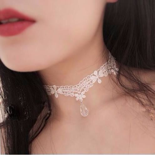 Picture of Cross Border Accessories Women's Neck Strap Court Gothic Spice Girl Neck Chain Lace Necklace Choker Clavicle Chain Collar Collar Vintage