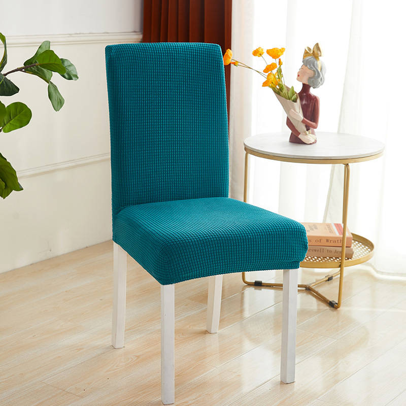 Picture of Plaid Polar Fleece Thickeneded One-Piece Elastic Hotel Restaurant Chair Cover Anti-Fouling Stool Cover Chair Cover