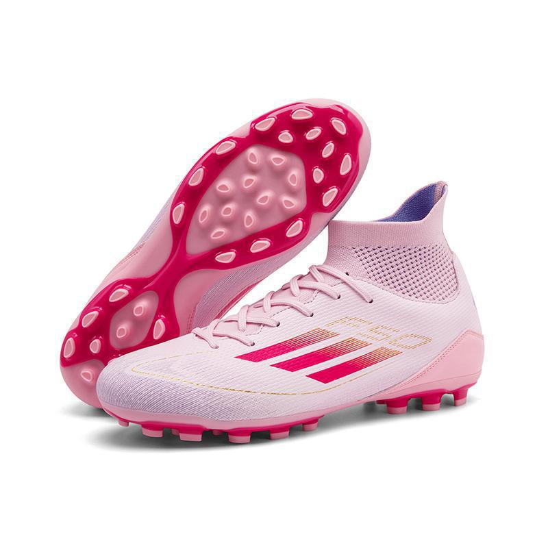 Cross-Border F50 New High-Top Football Shoes for Boys and Girls Tf Broken Nails Student Girls Long Nails Artificial Grass Sports Shoes