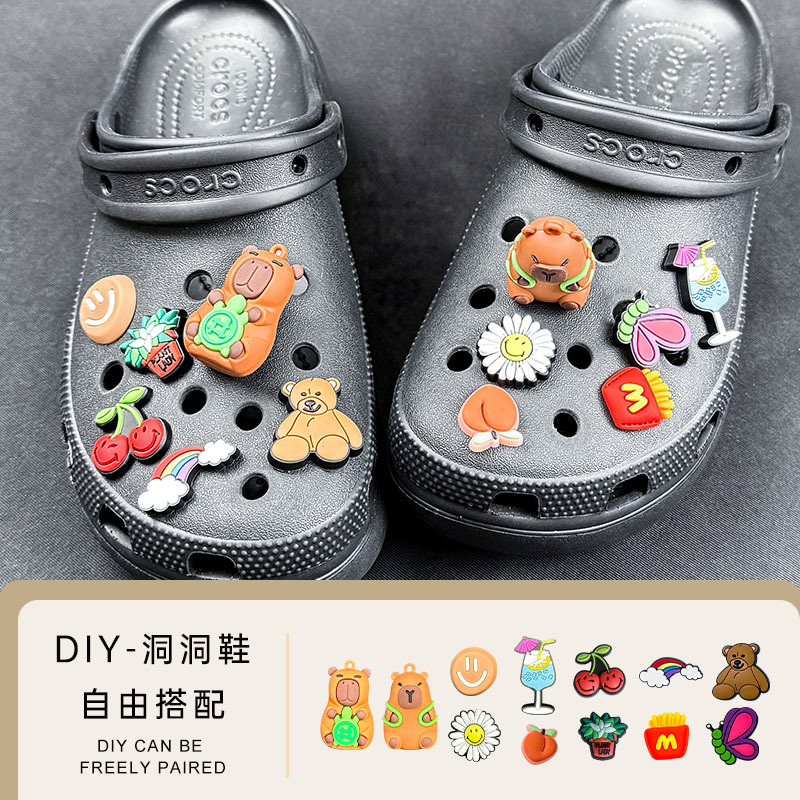 [Kabibala series] summer slippers shoe buckle hole shoes diy shoe flower accessories factory in stock wholesale