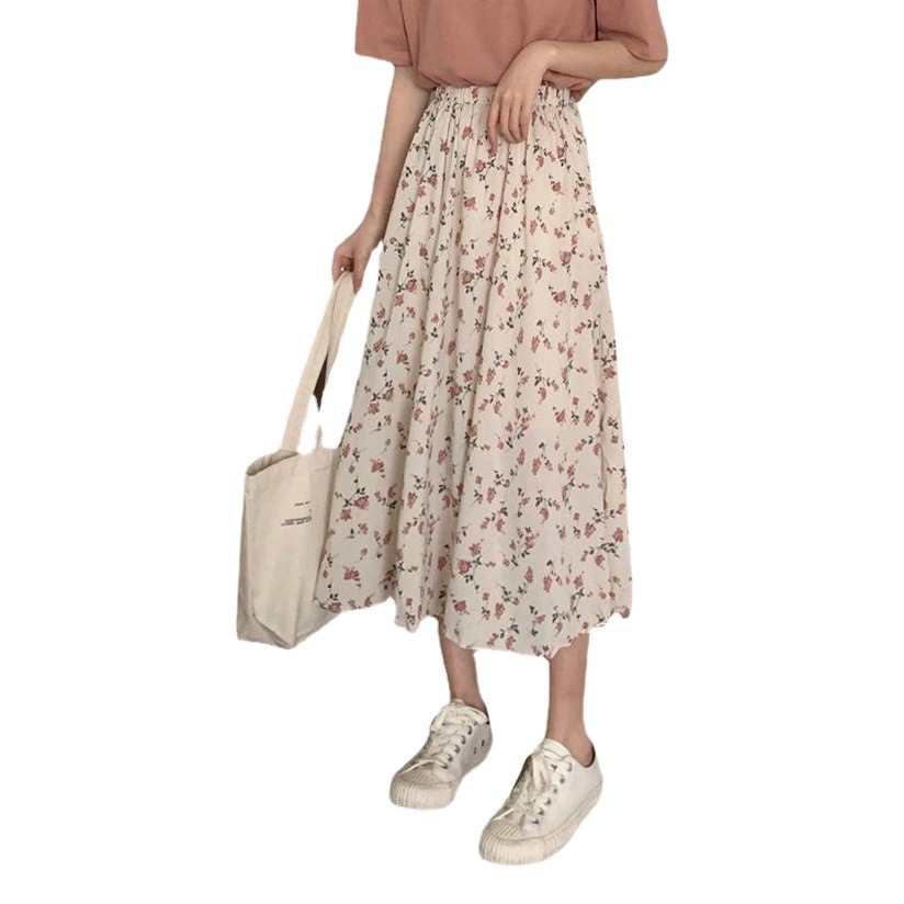 A-Line Floral Fairy Skirt, Super Fairy-Like, Fresh and Slimming, Elegant Long Skirt for Summer 2025
