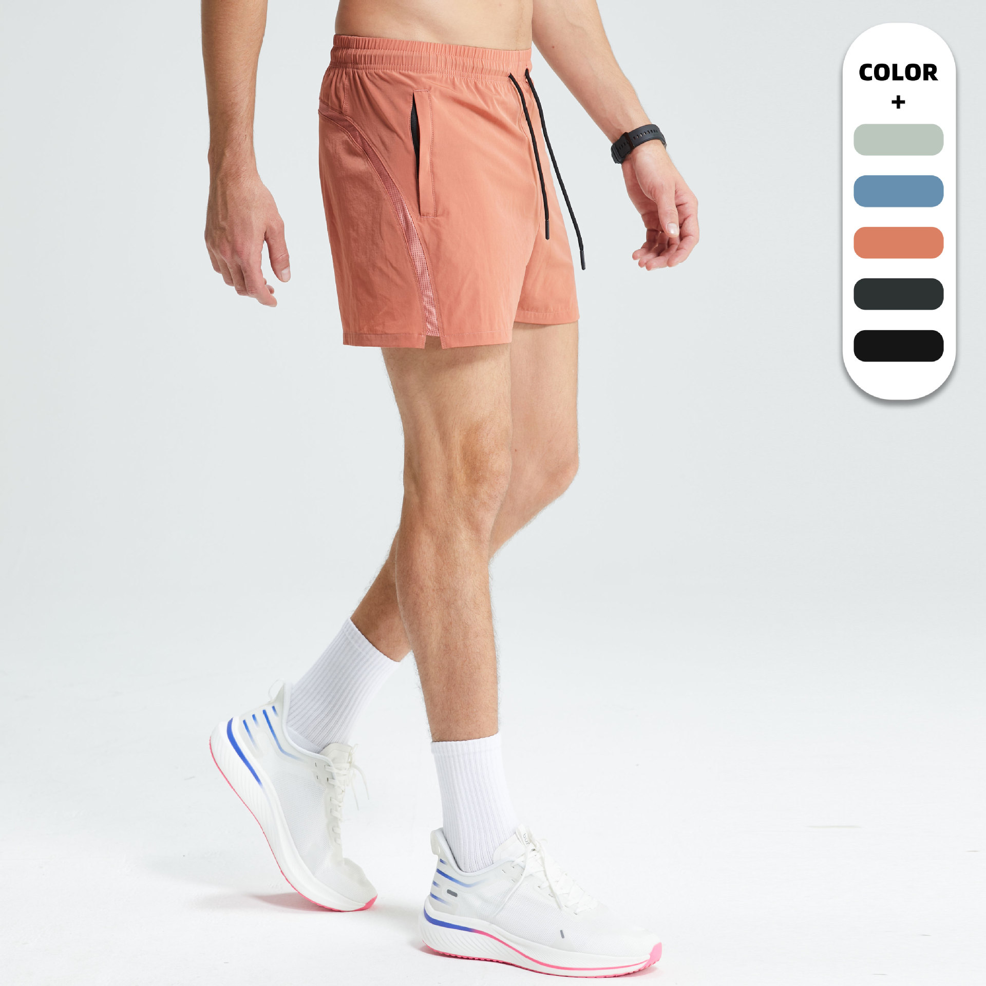 Solid Color Quick-drying Running Shorts Training Marathon Sports Shorts Men's Thin Breathable Fitness Casual Three-point Basketball Pants