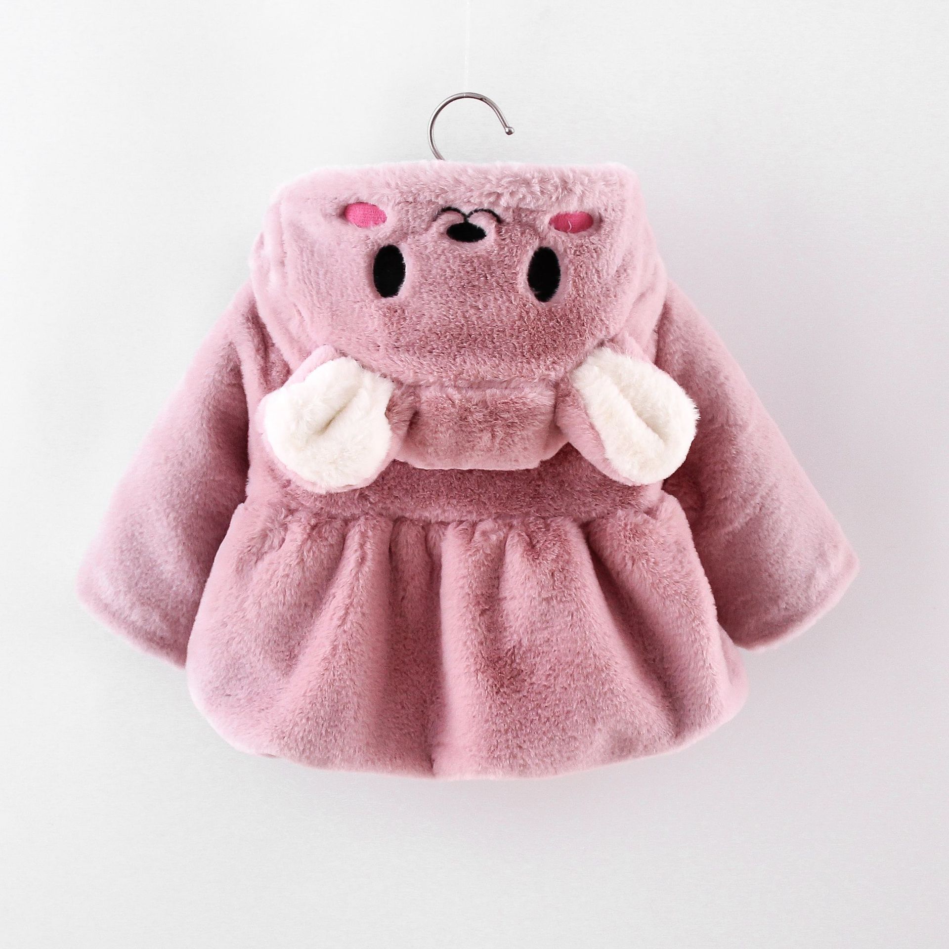 Picture of Winter Girls Cotton Clothes New Children's Wear Animal Embroidered Hooded Sweater Sweet Love Pocket Warm Cotton Jacket