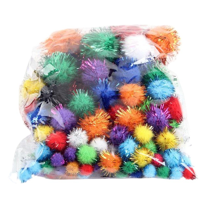Christmas colorful onion ball children's handmade plush ball color fur ball 100 pack multiple specifications color mixing
