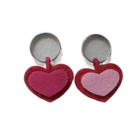 Picture of Manufacturer Supplies Felt Non-Woven Jewelry Pendants, Christmas Pendants, Spring Festival Pendants, Indoor Atmosphere Decoration Heart-Shaped