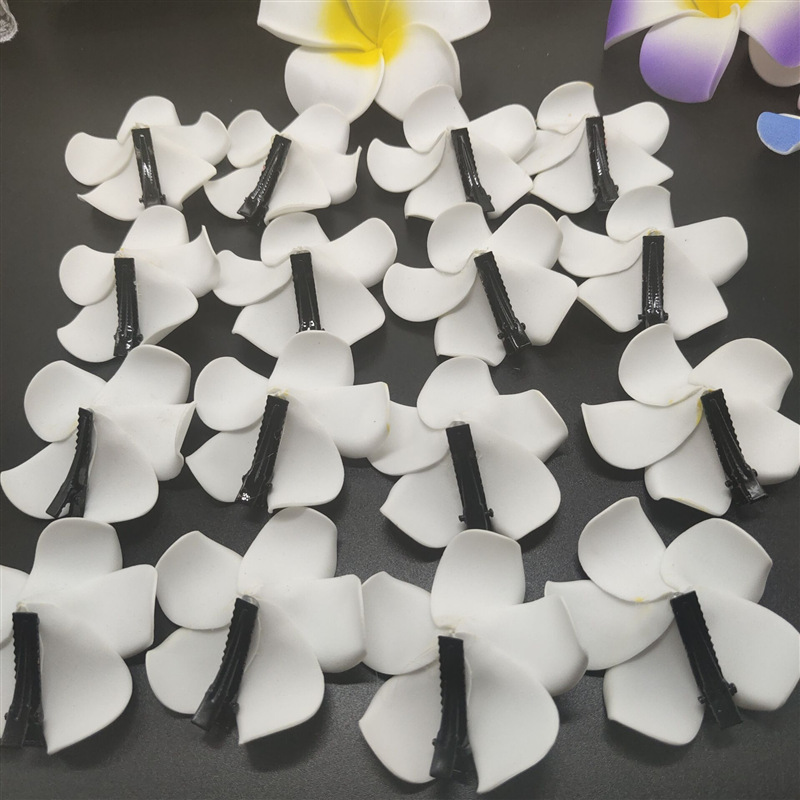 Picture of Supply 5/6/7/8/9cm frangipani hairpin headdress pe foam flower Thai coconut milk swimsuit accessories