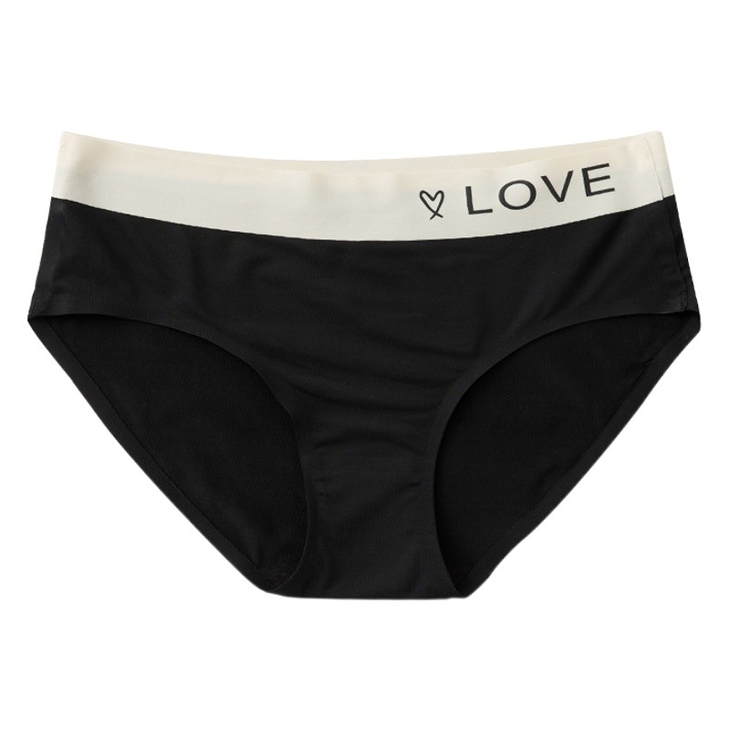 Picture of Naked seamless simple letter sporty women's underwear ice silk breathable mid-waist hip girl's quick-drying briefs