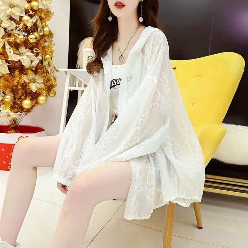 Picture of Summer Anti-Uv Sun Protection Clothing, Women's Sun Protection Clothing, Super Fairy Style Cardigan, Thin Lace Hollow Jacket, Air-Conditioning Shirt