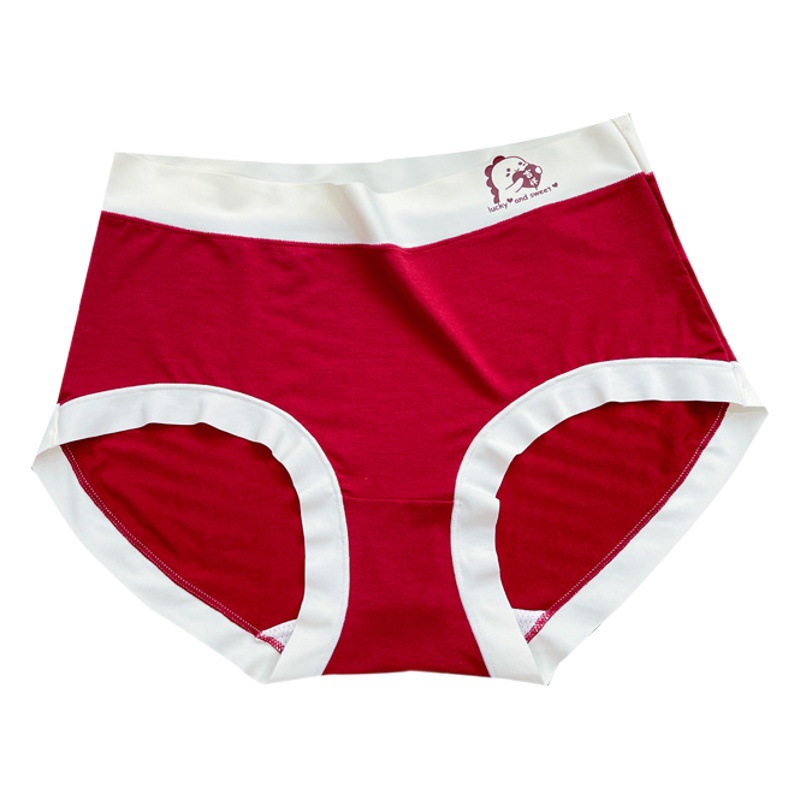 New Red Benmingnian Women's Underwear Modal Mulberry Silk Anti-bacterial Crotch Skin-friendly Comfortable Breathable Underwear Women's Underwear