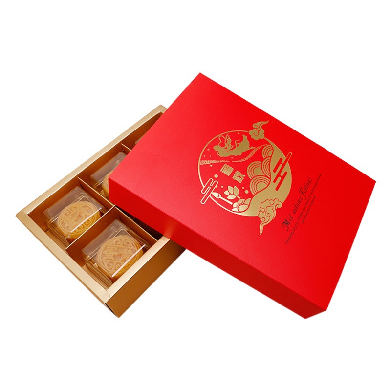 High-end Mid-Autumn Festival moon cake box packing box gift box moon cake box snowflake crisp egg yolk crisp biscuit box wholesale
