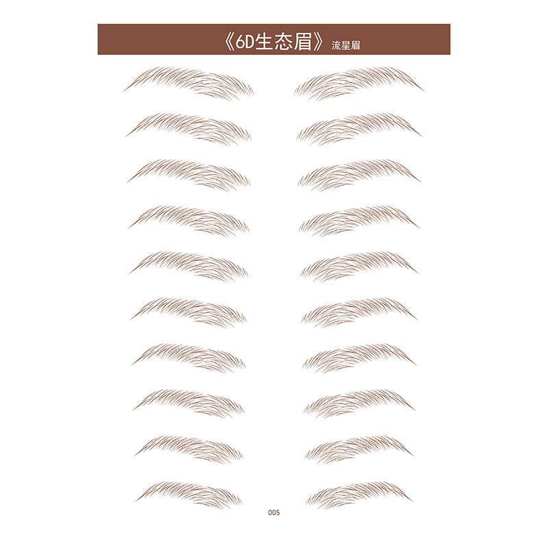 Picture of Amazon Cross-border 6D Eyebrow Tattoo Eyebrow Tattoo Water Transfer Internet Celebrity 3D Imitation Eyebrow Tattoo Customization