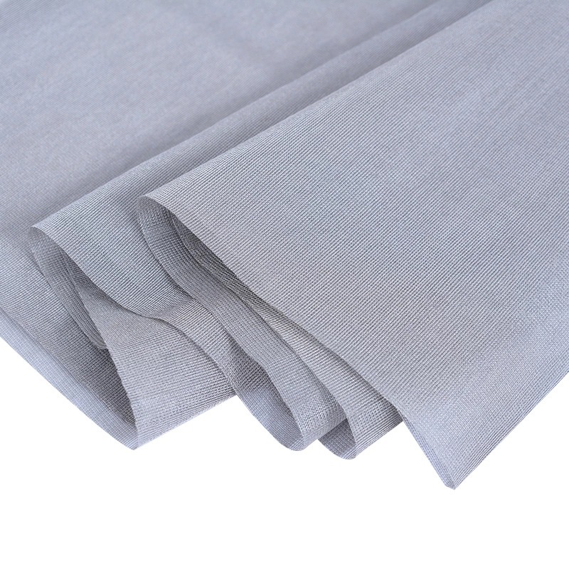 Picture of Spot wholesale silver fiber silver plated mesh hard soft mesh fabric laundry bag elastic filter mesh mosquito net fabric