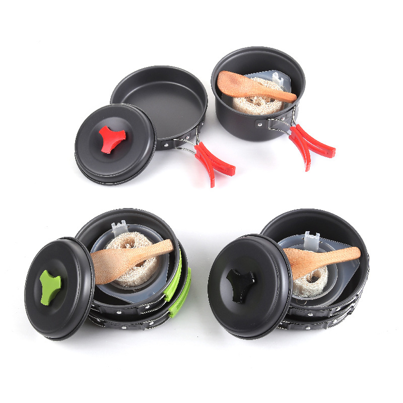 Picture of Amazon Explosions DS-200 Outdoor Portable Camping Set Pot for 1-2 People Picnic BBQ Pot Tableware