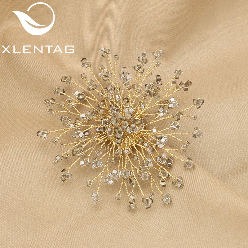 Picture of Natural pearl brooch high-grade niche transparent gray snowflake set brooch high-end retro sunflower wholesale