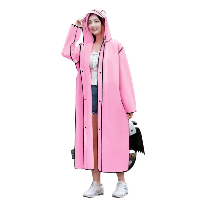 Non-disposable raincoat wholesale EVA fashion adult full-body long anti-rainstorm conjoined electric car poncho travel