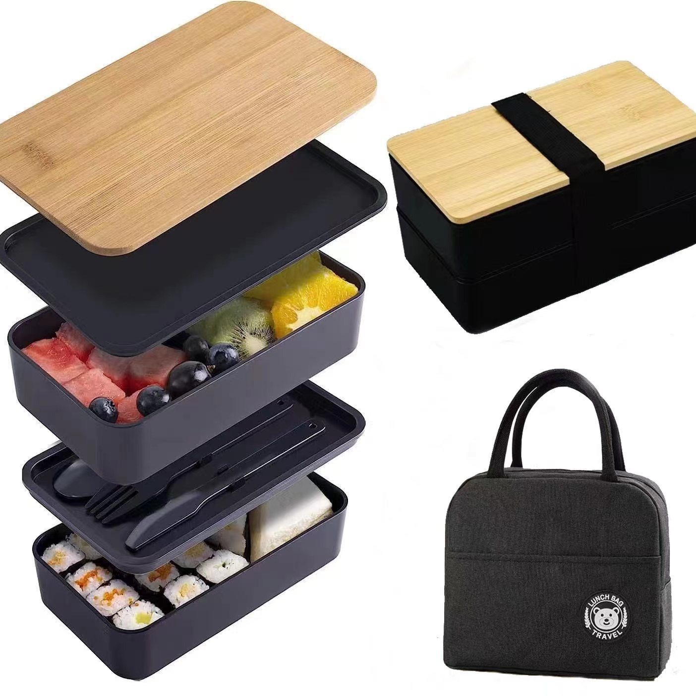 Picture of Amazon Lunch Box Large Capacity Microwave Heating Lunch Box Student Lunch Box Office worker Lunch Box Lunch Box