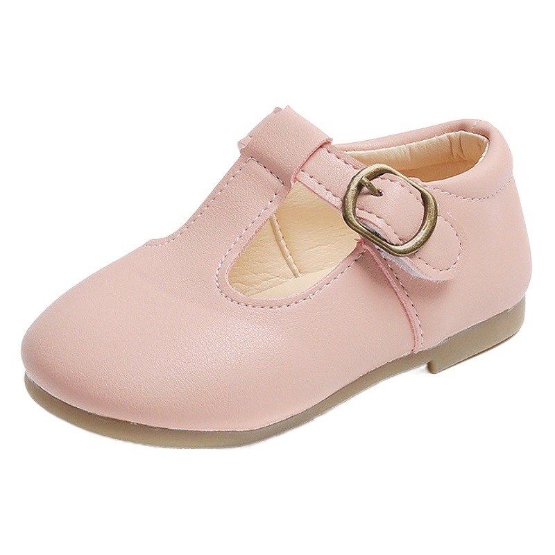 1-2-3 Years Old Girls' Flats 2025 Spring & Fall New Leather Shoes Candy Color Soft Sole Baby Shoes Fashion Princess