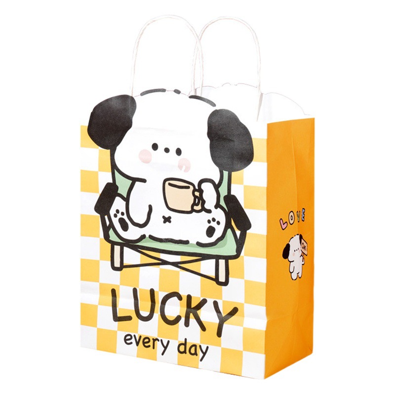 Brown Packing Paper Bag Gift Bag Handbag Baking Coffee Wedding Halloween Christmas Export Takeaway Packaging Bag Customization