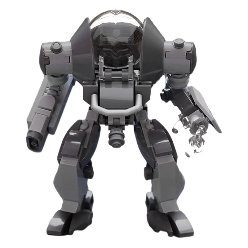 MOC China-made compatible Lego manned robot mecha can sit on the toy model of the child assembled building blocks