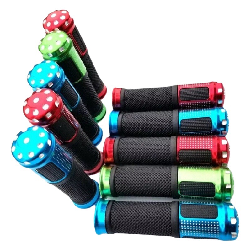 Cross-border wholesale mountain bike water drop handle cover folding bicycle color aluminum alloy handle cover mountain bike grip