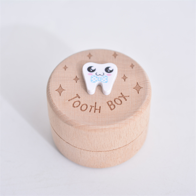 Creative Children's Wooden Storage Teeth Storage Box Wooden Children's Milk Teeth Box Multi-specification Memorial Collection Box