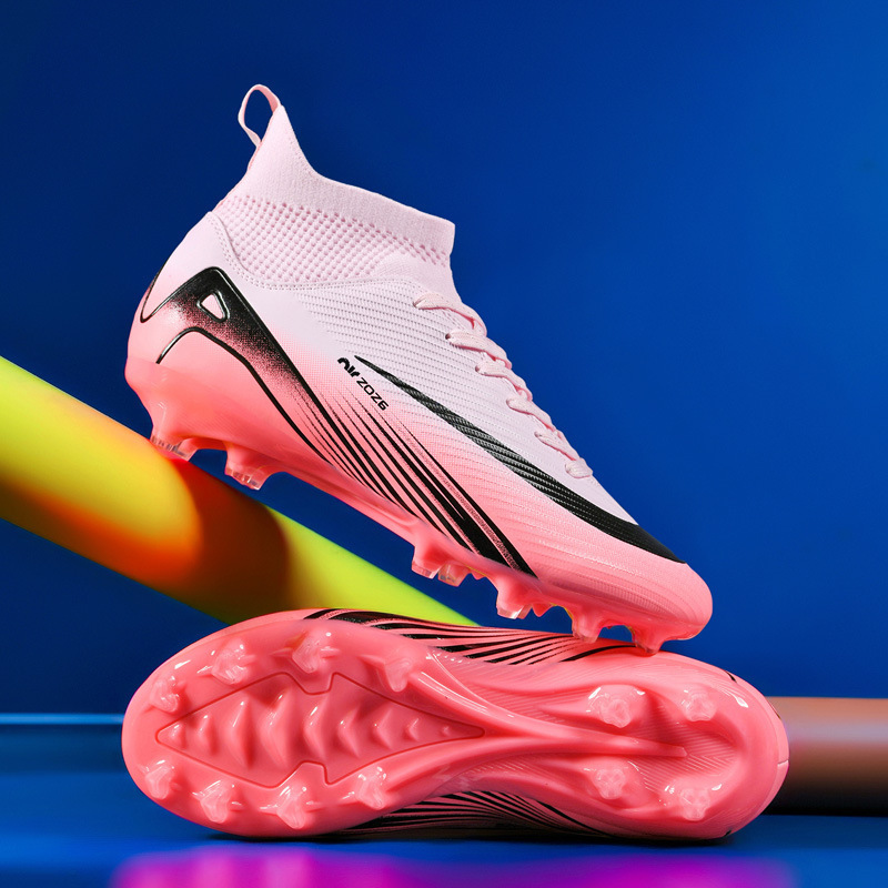 Cross-border distribution of Ronaldo World Cup X-thorn 15 children's football shoes men's high-top students spikes broken nails competition sneaker