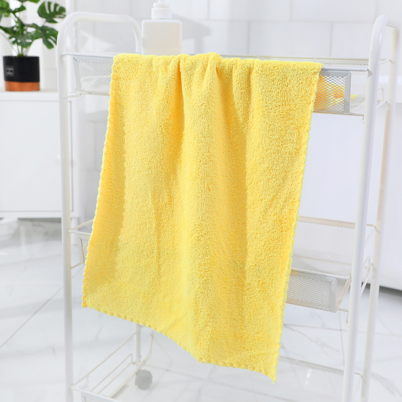 Picture of Coral Fleece Towel Plain Wash Face Towel Soft Absorbent Gift Household Not Easy to Send