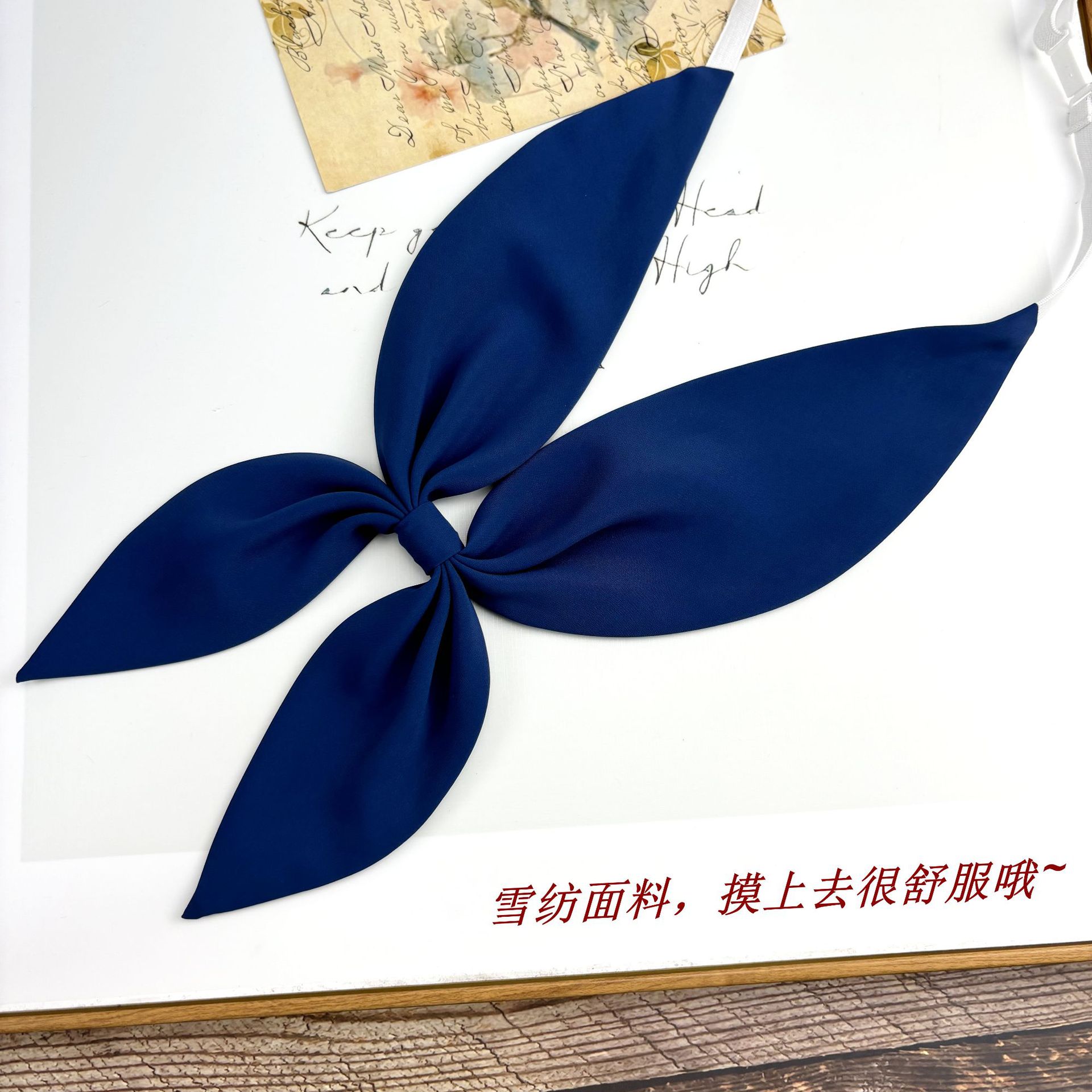 Picture of Goldfish Knot Jk Bow Tie Imitation Triangle Towel Free Slayer Suit Scarf Japanese Bow Uniform Collar wine red