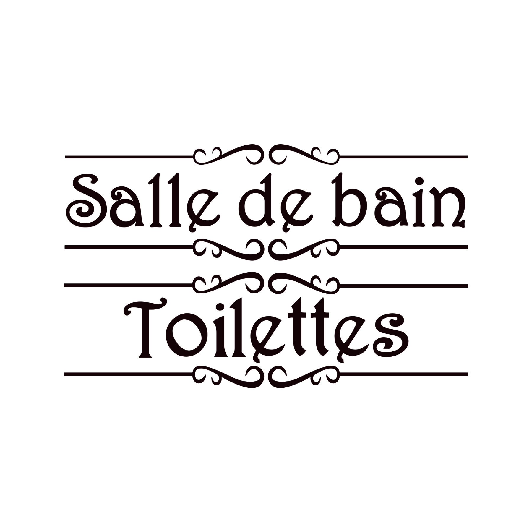 Door stickers family bathroom door English logo stickers cross-border removable wall stickers PH2569