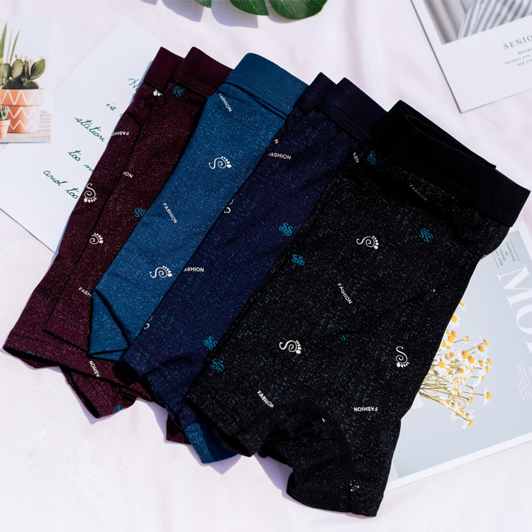 New extra large size RC cotton printed men's underwear sexy breathable 3D seamless boxer cotton fat guy boxer pants
