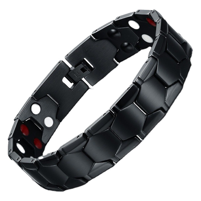 Cross-border hot-selling diamond double-point European and American men's bracelet magnet energy detachable hexagonal bracelet magnet bracelet