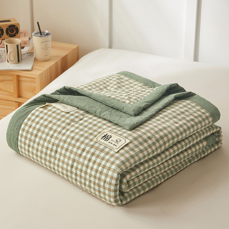 Picture of Class a Unprinted Style Cotton Quilt Pure Cotton Air-Conditioning Quilt Washable Student Summer Quilt Summer Cool Quilt Gift Thin Quilt