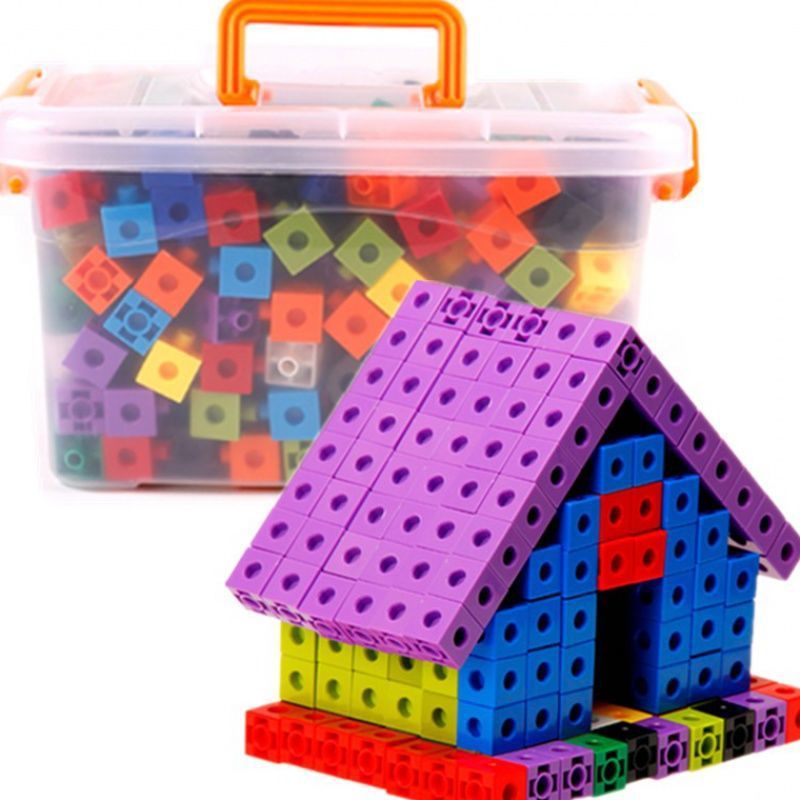 Picture of Yiwu Export Early Education Creative Block Particle Building Blocks 2cm100 Plug-In Connection Plastic Kindergarten Toys