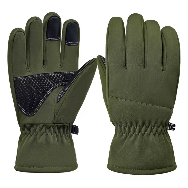 Picture of Outdoor Sports Warm Non-Slip Waterproof Touch Screen Tactical Camouflage Mountaineering Training Fleece-Lined Autumn and Winter Ski Gloves for Men and Women