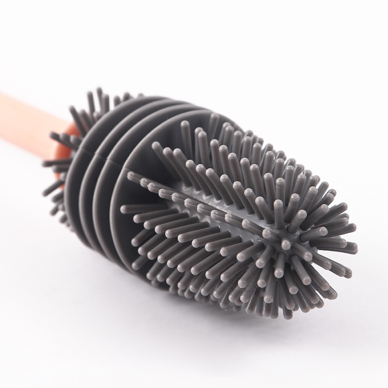 Picture of Long Handle Silicone Water Cup Brush Household Kitchen No Dead Angle Cleaning Brush Milk Bottle Brush Cleaning Teapot Teacup Brush