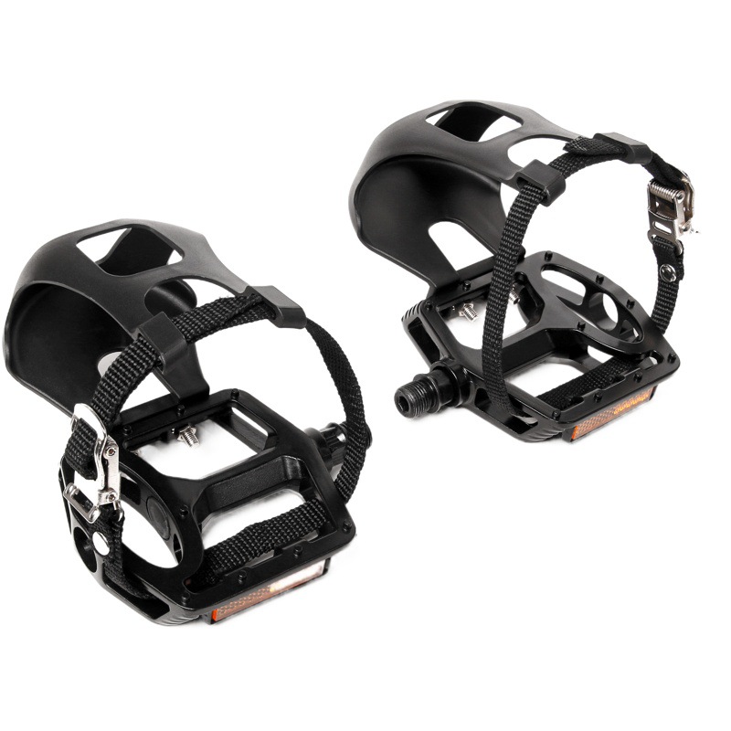 Mountain Bike Pedals Aluminum Alloy with Dog Mouth Pedals Dead Speed Nylon Pedals Flat Pedals Bicycle Accessories