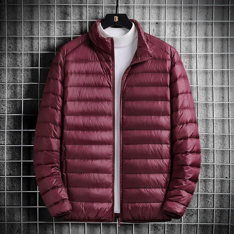 Picture of 2022 autumn and winter new lightweight down cotton-padded jacket men's hooded stand collar short size lightweight young and middle-aged men's coat