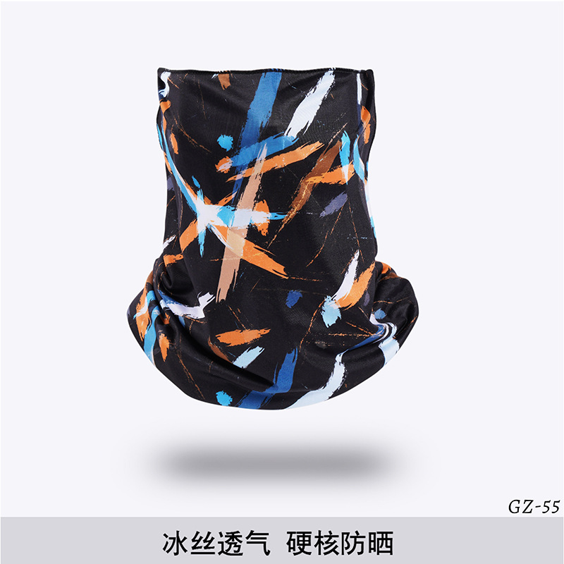 Picture of Outdoor ice silk mask changeable ear scarf men's and women's bicycle riding hood collar sun protection scarf summer