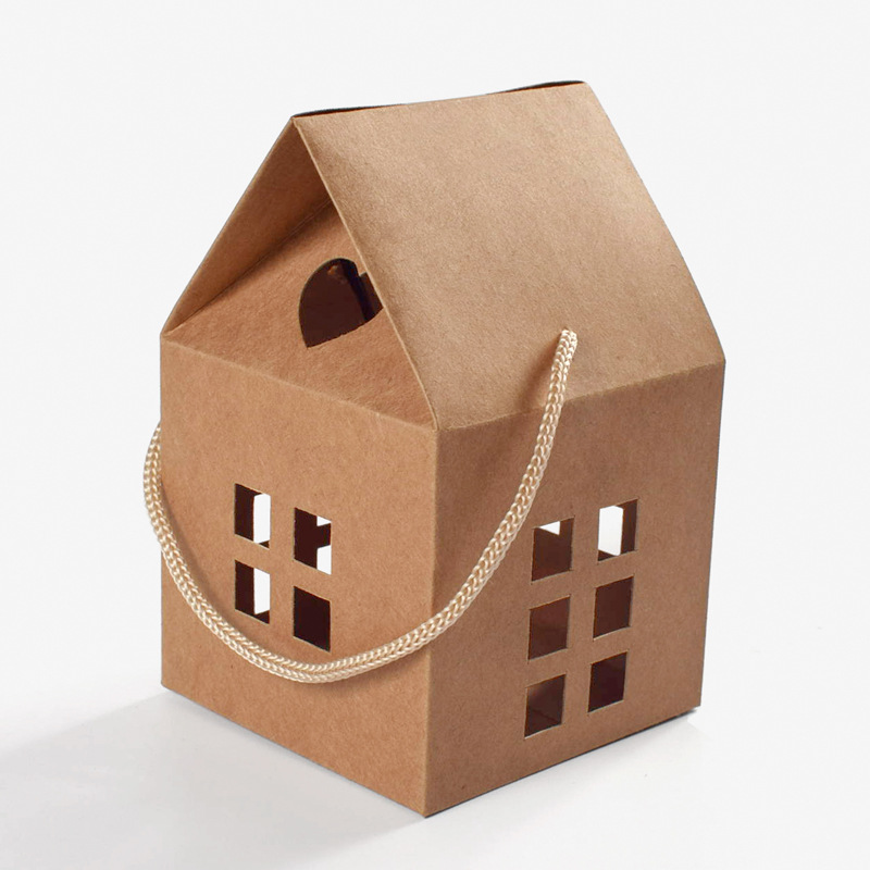 Picture of Solid color simple wind portable small candy biscuits gift box spot cross-border House cute baking packaging carton