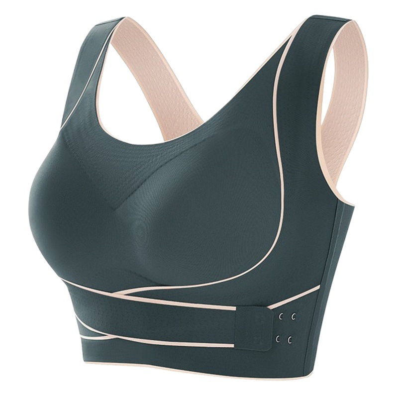 Summer Traceless Underwear Women's Side Buckle Cross Sports Beautiful Back Tube-type Bra Push-up Collapsing Parammary Breast Rimless Anti-sagging Bra