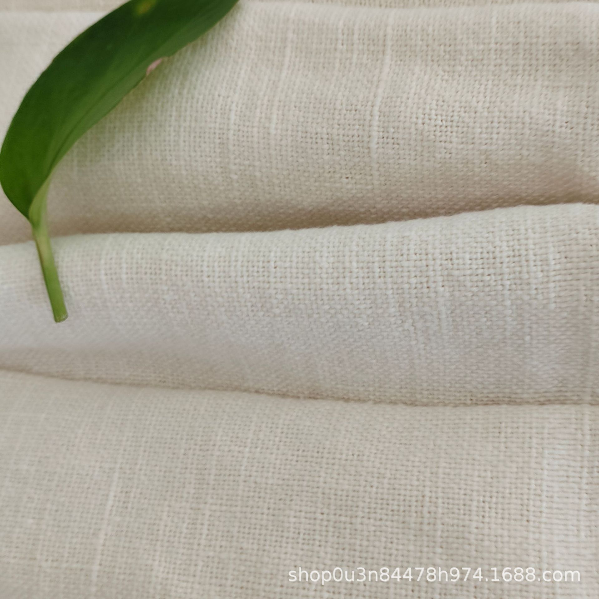 Picture of Pure Linen Heavy 500GSM Sofa Fabric This White Heavy Enzyme Washed Fabric Linen Roving Fabric