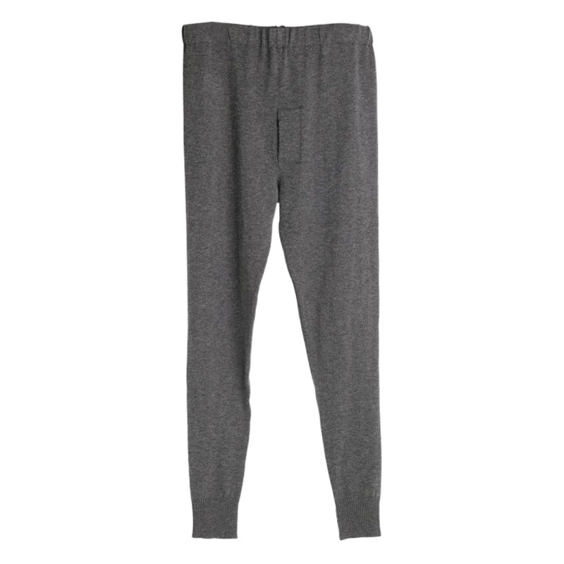 Huaye Autumn and Winter Men's Silk Cashmere Pants Thickened Warm Slim Mid-Waist Leggings Mulberry Silk Autumn Pants Cotton Wool Pants