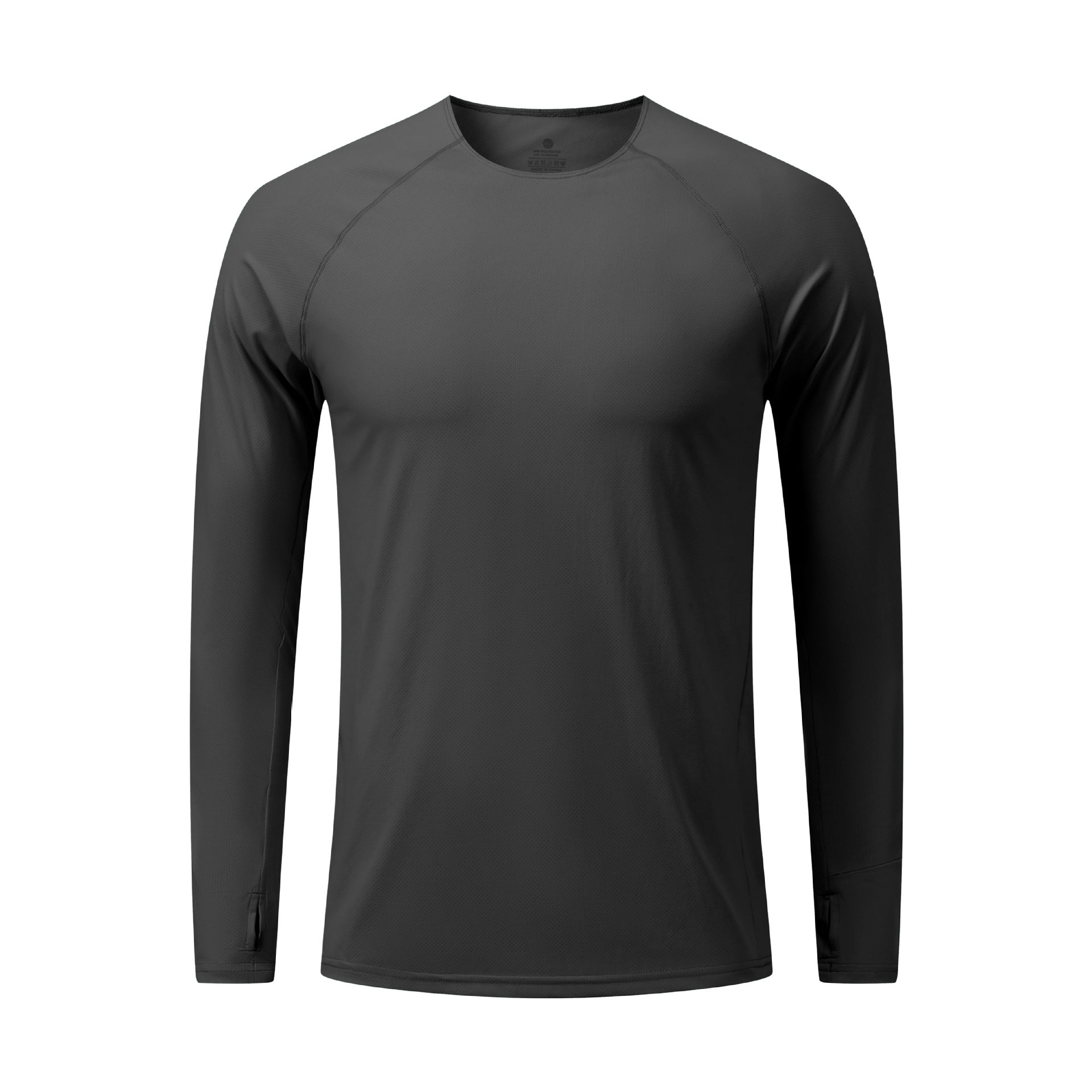 Picture of Autumn and Winter Training Round-Neck Sports Long-Sleeved Comfortable Top Fitness Sports High-Elastic Slim-Fit Quick-Drying Long-Sleeved Shirt for Men