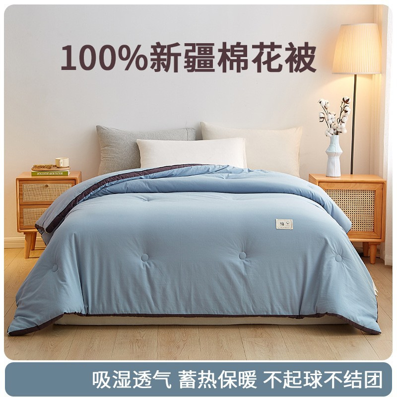 Picture of Xinjiang Pure Cotton Quilt Winter Quilt Thickeneded Warm Cotton Quilt Core All Year Round Autumn and Winter Cotton Batting Single and Double Spring & Fall Quilt