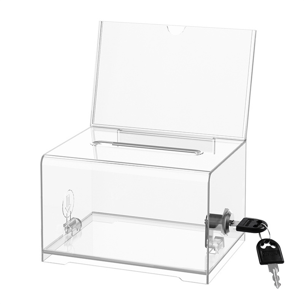 Guangzhou exhibition and sales exhibition please give business card box can be printed please give business card box transparent suggestion box ballot box