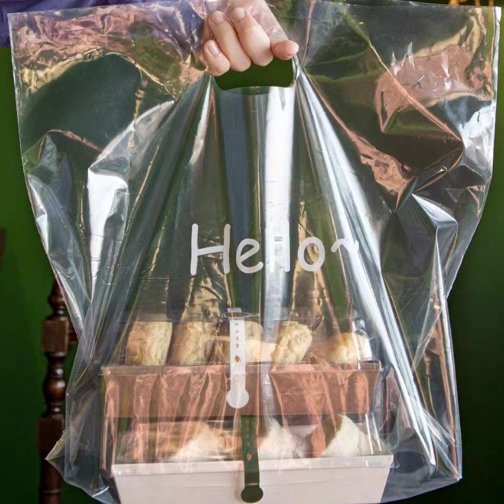 Dragon Boat Festival baking and training bakery takeaway bag plastic bag cake box packing bag dessert fruit fishing transparent portable