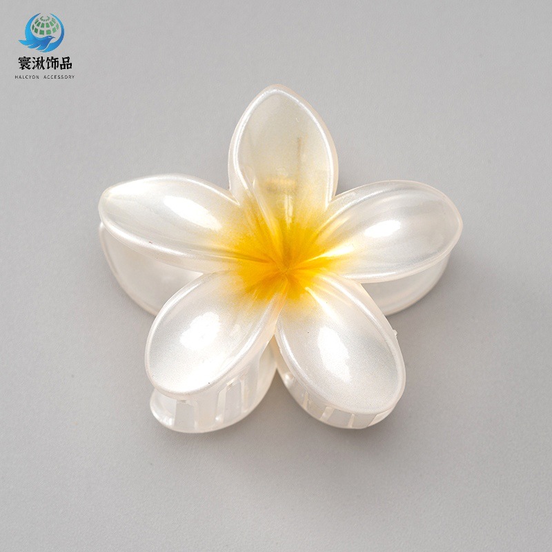 Picture of Cross-border egg flower clip large high-grade gradient Flower hairpin back head updo ponytail shark clip headdress
