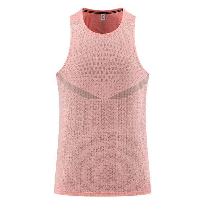 Quick-Drying Vest Men's Running Training Sports Fitness Summer Ice Silk Quick-Drying Sweat-Absorbent Sleeveless Top Basketball Uniform T-Shirt