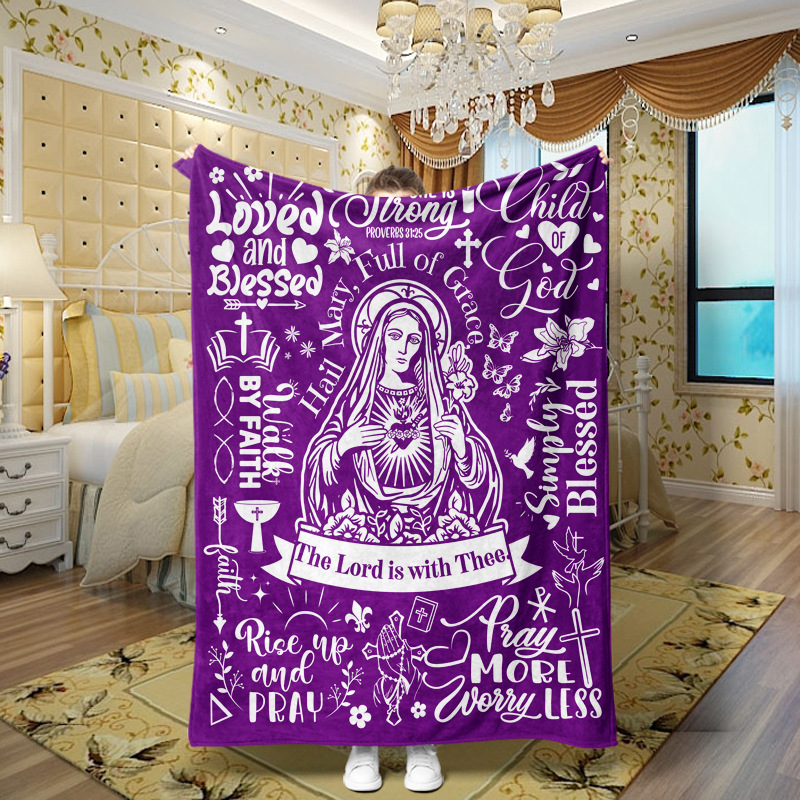 Picture of Family love teachers and students girlfriends love message flannel blanket summer air conditioning blanket autumn and winter nap printing blanket